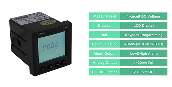 Features of AMC72-DV DC Volmeter Analyzer