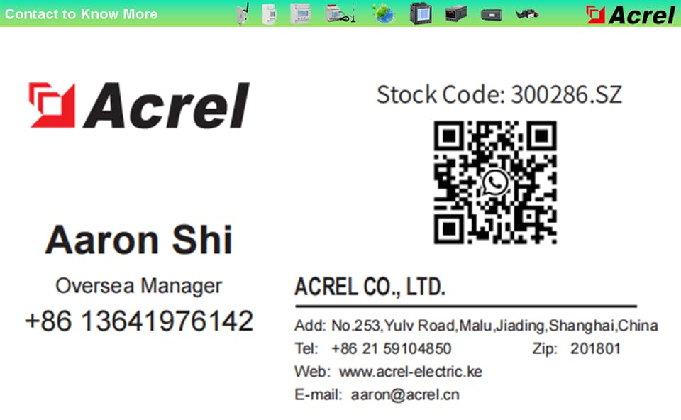 Contact Acrel For Smart Power Meter In Base Station PartnerContact Acrel For Smart Power Meter In Base Station Partner